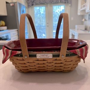 Longaberger basket with ceramic insert